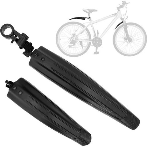 Set di parafanghi per bicicletta, parafanghi per mountain bike, regolabili per bici da città e da trekking, neri, adatti per biciclette da 20/22/24/26 pollici (1/5)