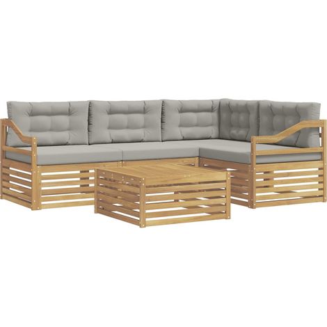Ensemble de canapés d'extérieur avec coussin 5 pcs vidaXL
