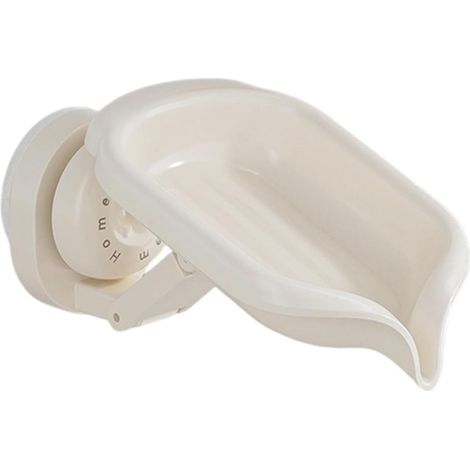 Portasapone girevole a 360°, asciugatura rapida, angolo regolabile, ripiano portaoggetti per il bagno, salvaspazio, portasapone con scolapiatti - Bianco (1/4)