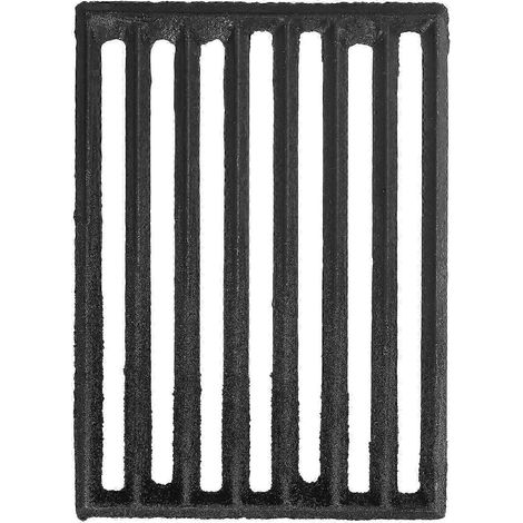 Grille de cheminée en fonte robuste 218×157×0,9 cm, évacuation des cendres, compatible poêle à bois, bûches et charbon (1/5)