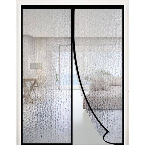 Rideau de porte magnétique à isolation thermique de 90 x 240 cm – Fermeture automatique – Convient aux portes jusqu'à 84 x 237 cm pour garder au chaud en hiver frais en été pour climatiseur, (1/5)