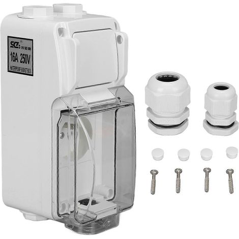 IP66 wasserdichte Steckdose mit ABS-Gehäuse, Kippschalter-Kombination, französischer Standard, 250 V, 16 A