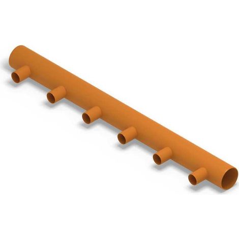 Distributeur thermique AWADUKT DN 500 BL 6 m, 6 raccords DN 250, centré