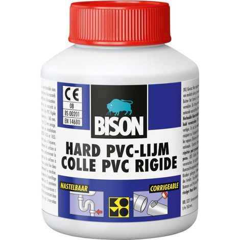 Bison Colle PVC dure flacon 100ml avec pinceau Colle (1/3)