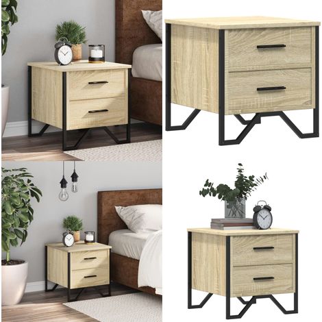 vidaXL Nachttisch Sonoma-Eiche 40x41x40 cm Holzwerkstoff (1/5)