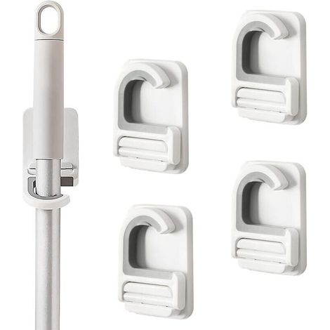 4 supports muraux pour balais, fixations murales auto-adhésives (1/5)