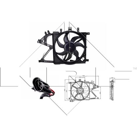 Ventilateur, refroidissement du moteur NRF 47012 OPEL 1341331 1341351 2245189