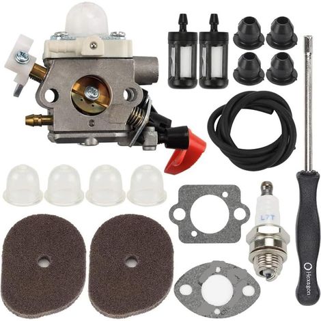 Kit carburateur C1M-S267A FS56RC compatible avec les modèles FS40, FS50, FS56, FS70, FC56, FC70, HT56, KN56 et KM56 (1/5)