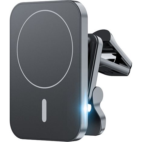 Support de téléphone à 360° pour grille d'aération de voiture, compatible iPhone 13/12 Pro Max Mini, noir (1/5)