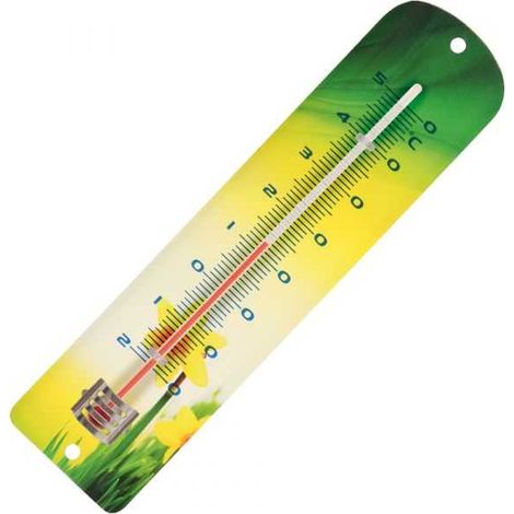 Thermomètre métal imprimé jonquille. Spear & Jackson (1/3)
