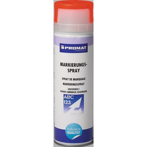 Spray de marquage rouge fluo 500 ml bombe aérosol CHEMICALS (Par 6)