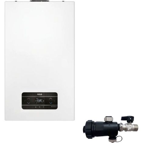 Riello Caldaia a Condensazione Residence HM 30 Kis 25 kW Metano Completa Di Kit Fumi e Defangatore Omaggio  ADATTATORE SDOPPIATO