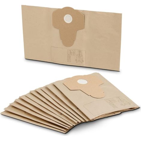 12 Sacs Aspirateur,Papier Double Couche,20L,Filtre Poussière Fine,Fermeture Hygiénique,Atelier Garage (1/5)