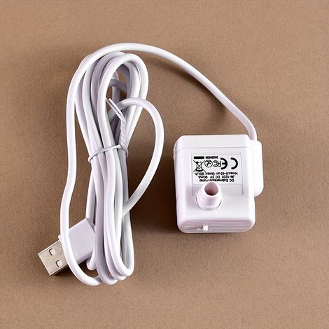 1 Pompe de fontaine à eau pour chat alimentée par USB, accessoire de distributeur d'eau pour animal domestique à basse tension de 36V avec valve de réglage de débit (1/5)