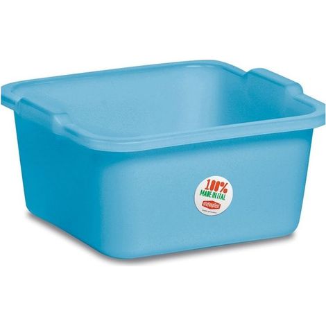 Bassin carré en polyéthylène bleu cm 30