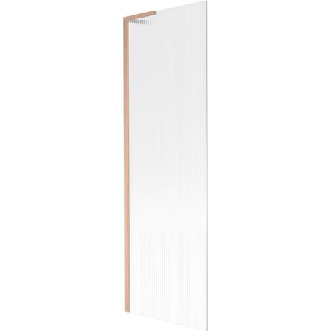 Mexen Next L mampara de ba帽o de 1 hoja 60 x 150 cm, rayas, cobre cepillado - 895-060-000-03-09-65 (1/5)