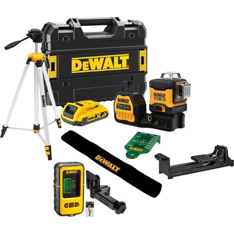 Dewalt DCE089D1G18 3x360 Green Multi Line Laser 18V 1x2.0Ah + Tripod + Receiver (1/4)