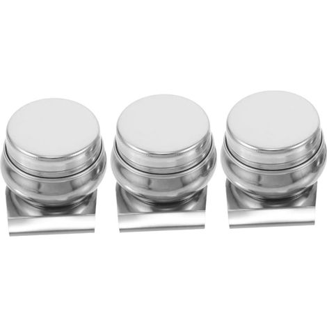 3 pièces Palette Cup Acier Inoxydable avec Clip et Couvercle Récipient Étanche pour Peinture à Huile et Nettoyage de Pinceaux Capacité Accessoire Indispensable pour Artistes (1/5)