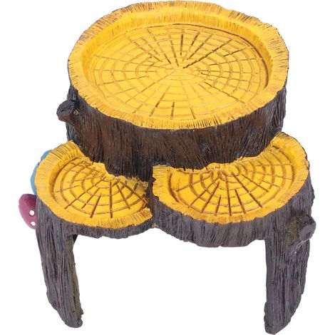 Mini-Baumstumpf aus Kunstharz, Versteckhöhle aus Holz, künstliche Aquarienpflanzen, Dekorationen für Unterschlupf (1/5)