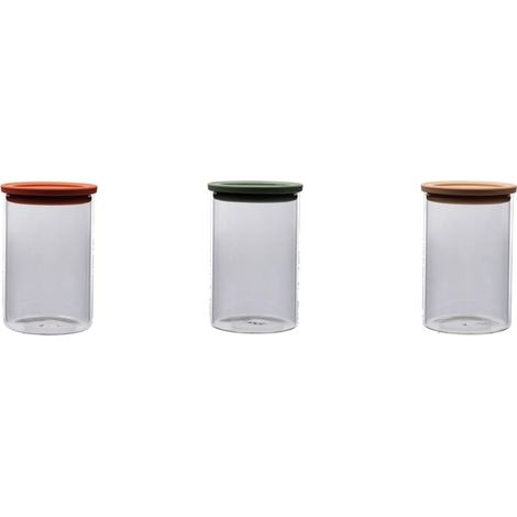 1 Pezzo Barattolo da Cucina in Vetro Borosilicato 16 x 11 cm