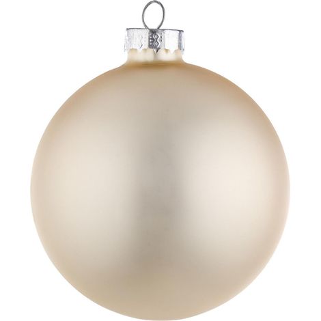 Sfera natalizia Bizzotto vetro champagne chiaro opacoø10 (1/2)