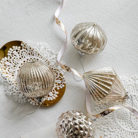 Boule En Verre - Forme Irrégulière Texturée - Décoration De Sapin De Noël Ou De Fenêtre - Lot De 1 (1/4)