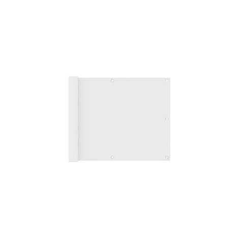 Weißer Balkonvorhang, 75 x 400 cm, Oxford-Gewebe - Crezuo (1/4)