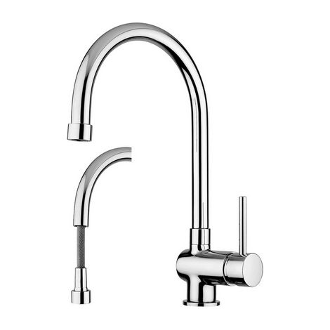 MISCELATORE LAVELLO CON DOCCIA ESTRAIBILE STICK- Cromo- PAFFO- pezzi 1 (1/2)