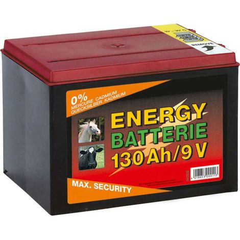 Batteria a secco 9v 130ah per elettrificatori
