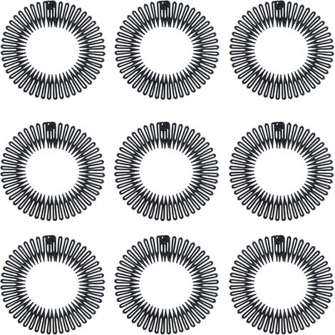 Peinetas, extensibles, circulares, de plástico flexible, para cabello grueso y rizado, para mujeres/niñas. (1/5)