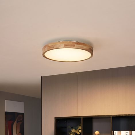 Skandinavische Deckenleuchte Holz 50cm inkl. LED Dimmbar - Pecker