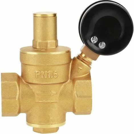 DN20 Vanne de réduction de pression d'eau réglable en laiton avec Manomètre Compteur de pression,Réducteur de pression (1/3)