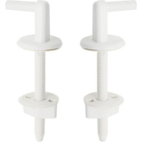 Rak Ceramics Kit de charnie'res de remplacement pour abattant 180-K900 en plastique blanc pour WC