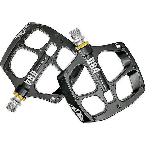 Pedali per mountain bike con piattaforma piatta, spessi, in lega di alluminio CNC, con guarnizione antiscivolo a 3 strati.