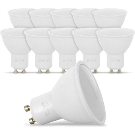 Lot de 10 ampoules LED GU10 – 400 lm, équivalent 50 W, blanc froid 6000 K, angle de faisceau 38°, économie d’énergie A++, compatible avec les variateurs (sauf mention contraire), idéal pour cuisine, s (1/3)