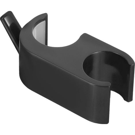 Support de flexible de douche, accessoire de salle de bain, angle réglable, noir, 7,50 x 3,00 x 2,50 cm, étanche, 1 pièce. (1/5)