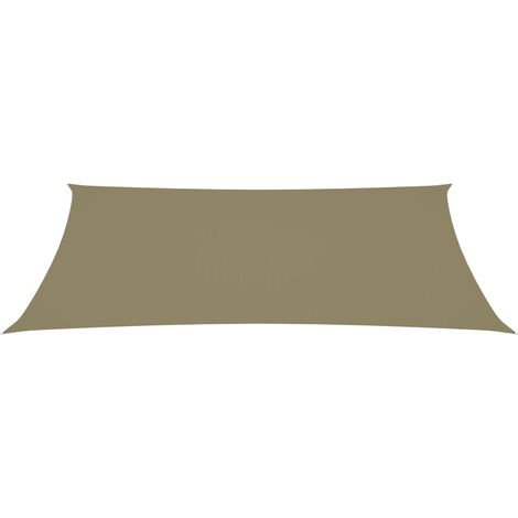Voile d'ombrage, Protection Solaire, pour Jardin Terrasse Extérieur, Tissu Oxford rectangulaire 2x5 m Beige OIB5238E (1/5)