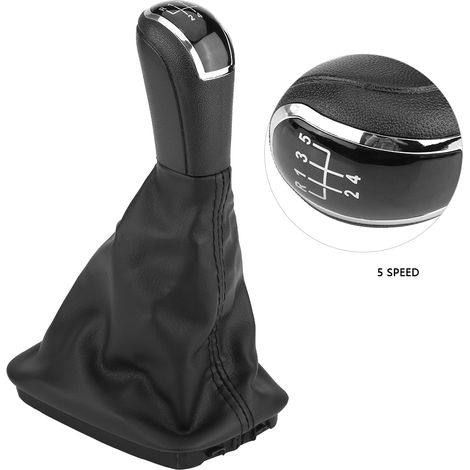 Leva del cambio a 5 marce con rivestimento in pelle PU per Skoda Fabia MK1 (6Y0711113H) (1/5)