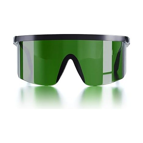 Gafas de seguridad láser, protección ocular IPL 200-2000 nm, bloqueo de rayos UV, azul, rojo e infrarrojos, ajustables, color verde