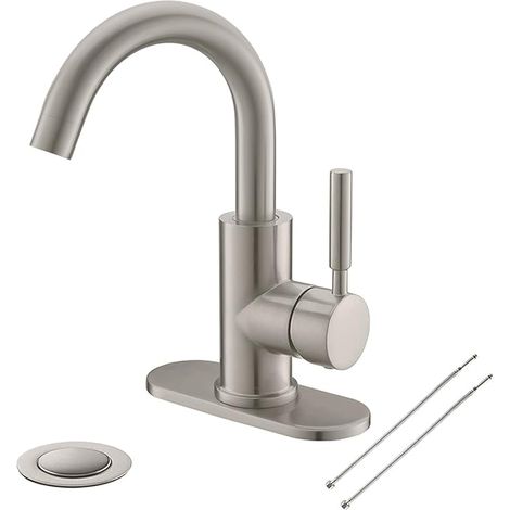 Robinet de lavabo en acier inoxydable 304, réservoir d'eau chaude et froide à bille, robinet de lavage rotatif (1/3)