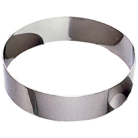 1 Cercle à Mousse Inox Ø 26 cm Hauteur 4,5 cm Bords Non Roulés Pour Pâtisserie Cuisson Dressage