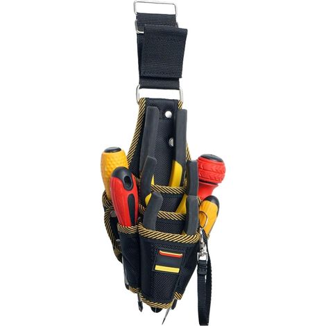 Soupchée à outils électriques, pochette d'outils électricien Pouche Petit organisateur de stockage Tissu oxford avec plusieurs poches pour la fixation (1/5)
