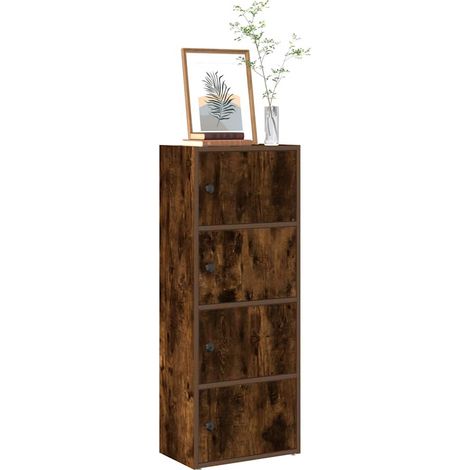 Bücherregal Räuchereiche 40x24x102 cm Holzwerkstoff
