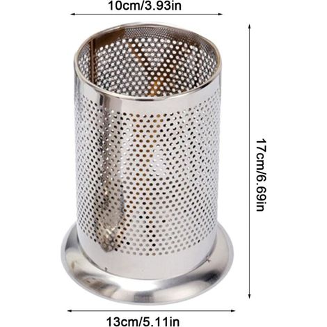 CSPARKV Porte-couverts de cuisine, cuillère, fourchette, égouttoir en acier inoxydable, organisateur de cuisine, porte-baguettes, ustensiles de cuisine, organiseur, étagère de rangement, inoxydable (1/5)