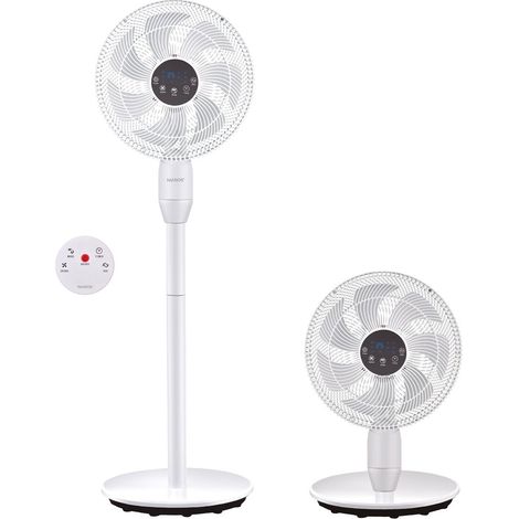 Ventilador de pie "Haripal" (25W motor DC) Ø35cm con 3 alturas regulables color blanco (1/5)