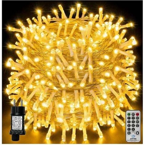 100m 1000LED LED String Lights, IP44 Waterproof Christmas Lights with Remote Control and Timer, 8 Modes, Warm White MUMU (1/4)
