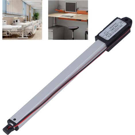 Actionneur linéaire électrique miniature sans ailettes, course de 150 mm, moteur de levage compact 24 V CC, micro-vérin électrique linéaire à mouvement alternatif avec tige télescopique automatique. (1/5)