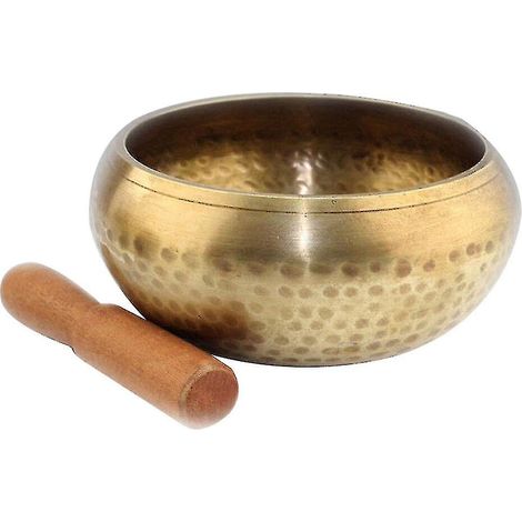 Bol chantant tibétain de méditation bouddhiste, ornement en cuivre martelé pour le yoga et les chakras, cadeau (1/5)