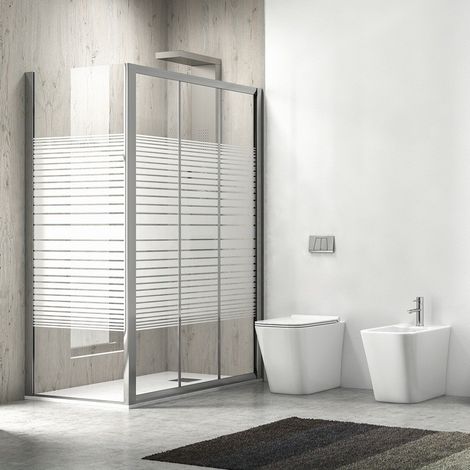 Box doccia 80x90 altezza 180 cm apertura scorrimento KP3000S kamalu