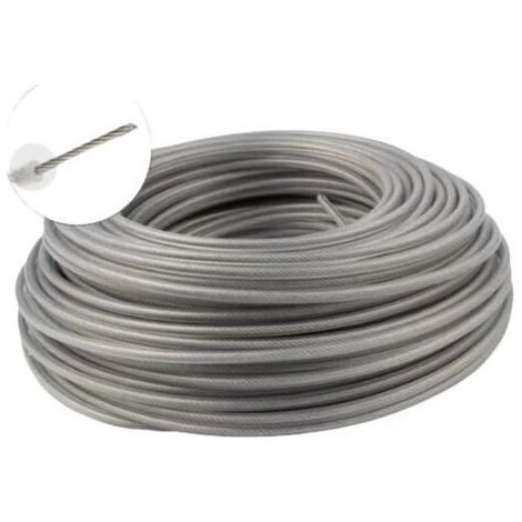 Fil de Coupe Ligne de Coupe Herbe en Acier Robuste 3mm x 45m Rond Remplacement String Line Cordon de Corde pour débroussailleuses (1/4)